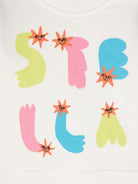 Felpa per neonata Stella McCartney Kids bianco con stampa logo - Rubino Kids