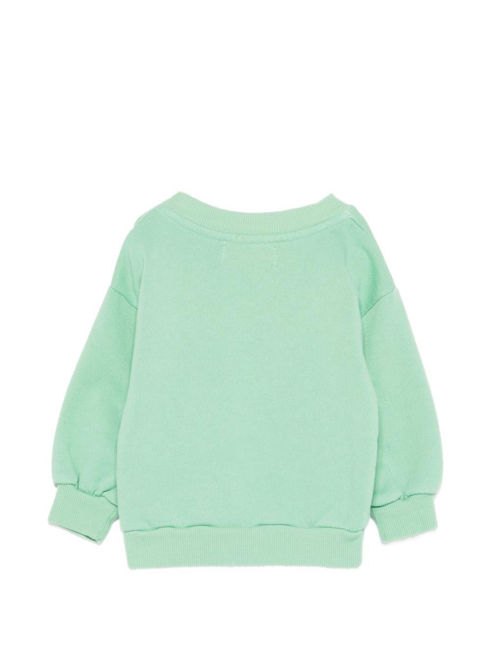 Felpa per neonati Bobo Choses verde con stampa grafica - Rubino Kids