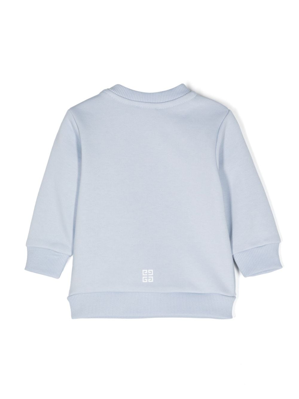 Felpa per neonati Givenchy Kids azzurro con stampa logo sul petto - Rubino Kids