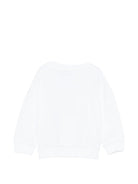 Felpa per neonati Moschino Kids bianca con stampa grafica Teddy Bear - Rubino Kids