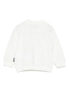 Felpa per neonati Moschino Kids bianco con logo Teddy Bear - Rubino Kids