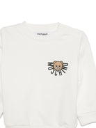 Felpa per neonati Moschino Kids bianco con logo Teddy Bear - Rubino Kids