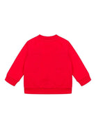 Felpa per neonati Moschino Kids rossa con stampa Teddy Bear - Rubino Kids