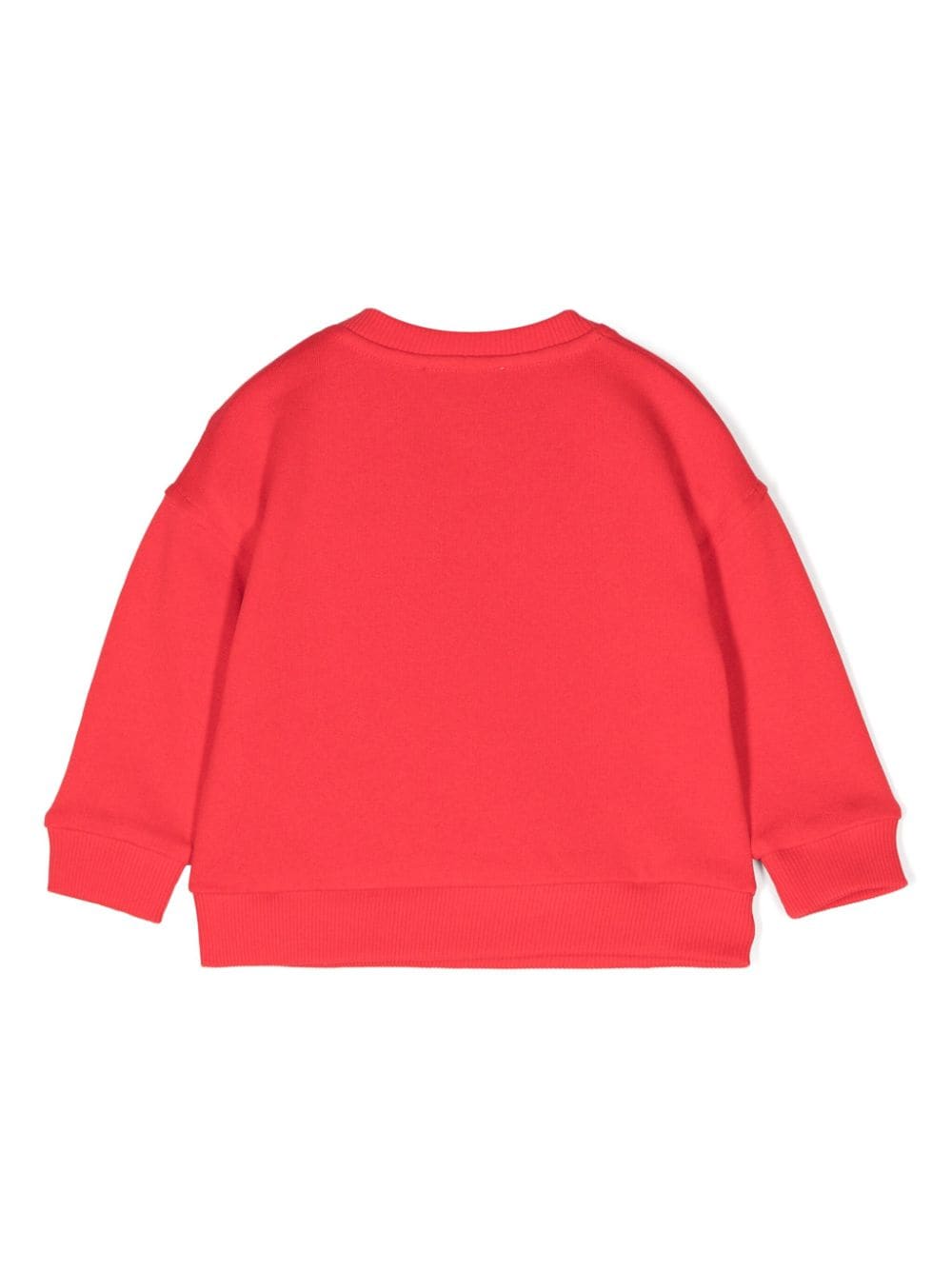 Felpa per neonati Moschino Kids rosso con applicazione logo sul petto - Rubino Kids