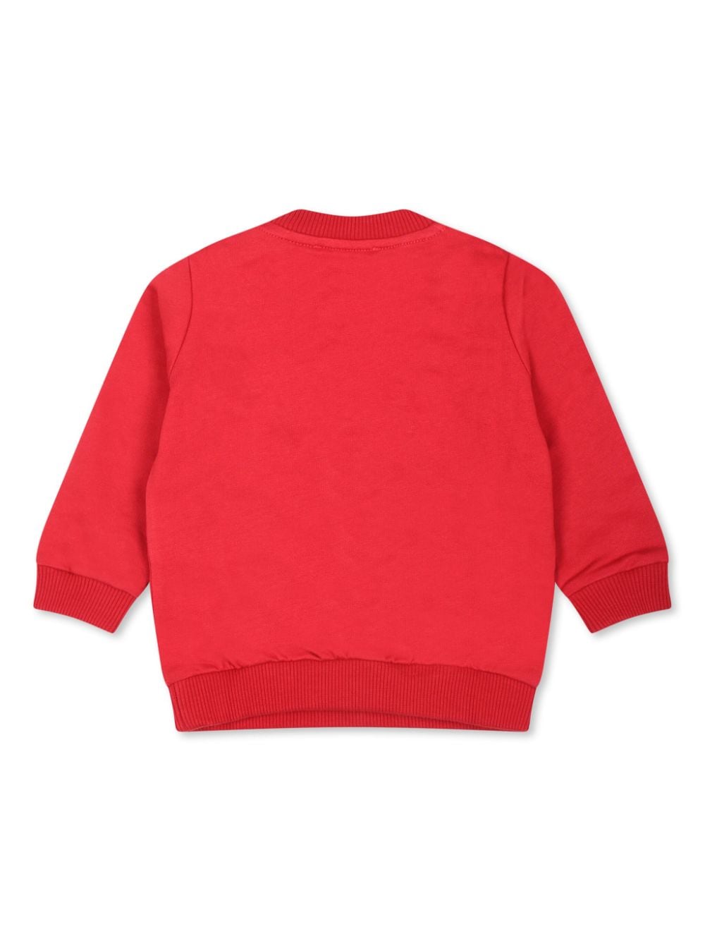 Felpa per neonati Moschino Kids rosso con stampa logo e Teddy Bear - Rubino Kids