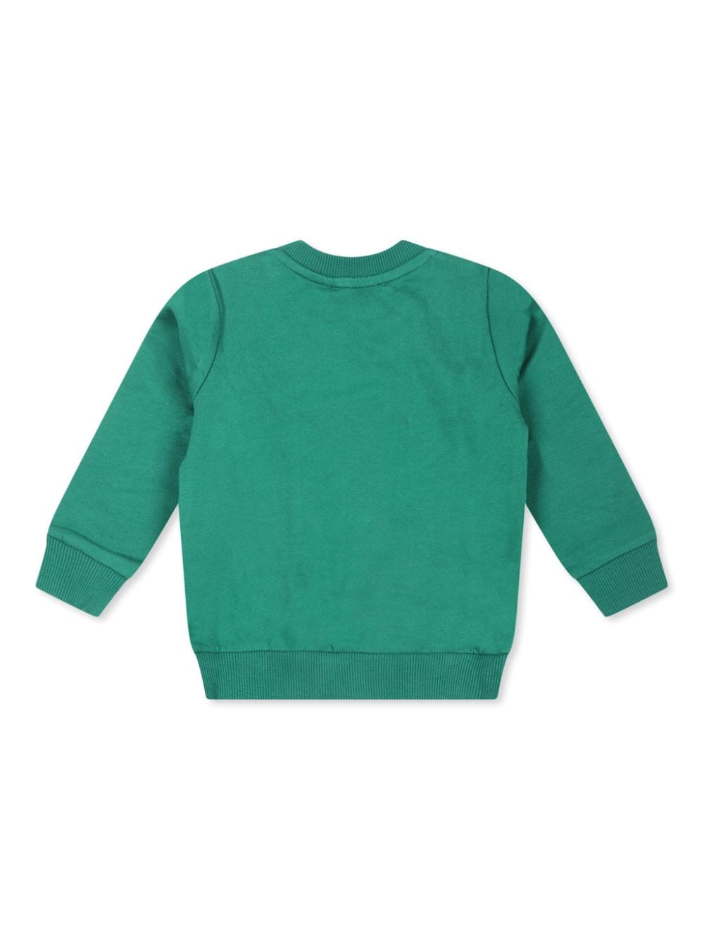 Felpa per neonati Moschino Kids verde con stampa Teddy Bear - Rubino Kids