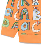 Felpa per neonati Stella McCartney Kids arancione con stampa - Rubino Kids