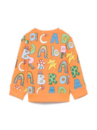 Felpa per neonati Stella McCartney Kids arancione con stampa - Rubino Kids