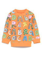 Felpa per neonati Stella McCartney Kids arancione con stampa - Rubino Kids