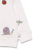 Felpa per neonati Stella McCartney Kids bianco con ricamo - Rubino Kids