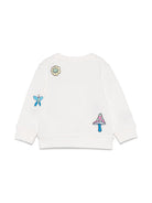 Felpa per neonati Stella McCartney Kids bianco con ricamo - Rubino Kids