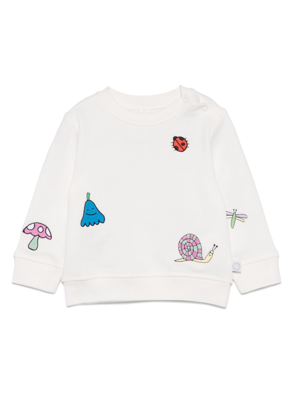 Felpa per neonati Stella McCartney Kids bianco con ricamo - Rubino Kids