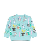 Felpa per neonati Stella McCartney Kids con stampa coniglietti - Rubino Kids