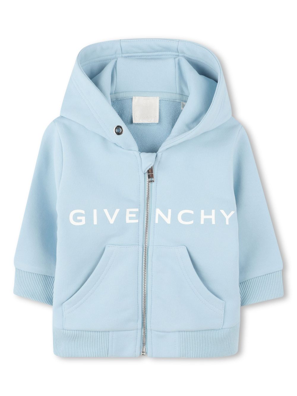 Felpa per neonato Givenchy Kids azzurro con cappuccio con stampa con logo - Rubino Kids