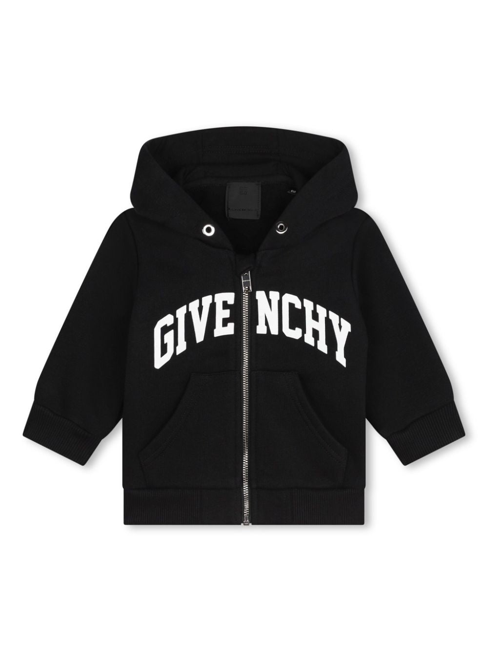 Felpa per neonato Givenchy Kids nero con cappuccio e logo sul davanti - Rubino Kids