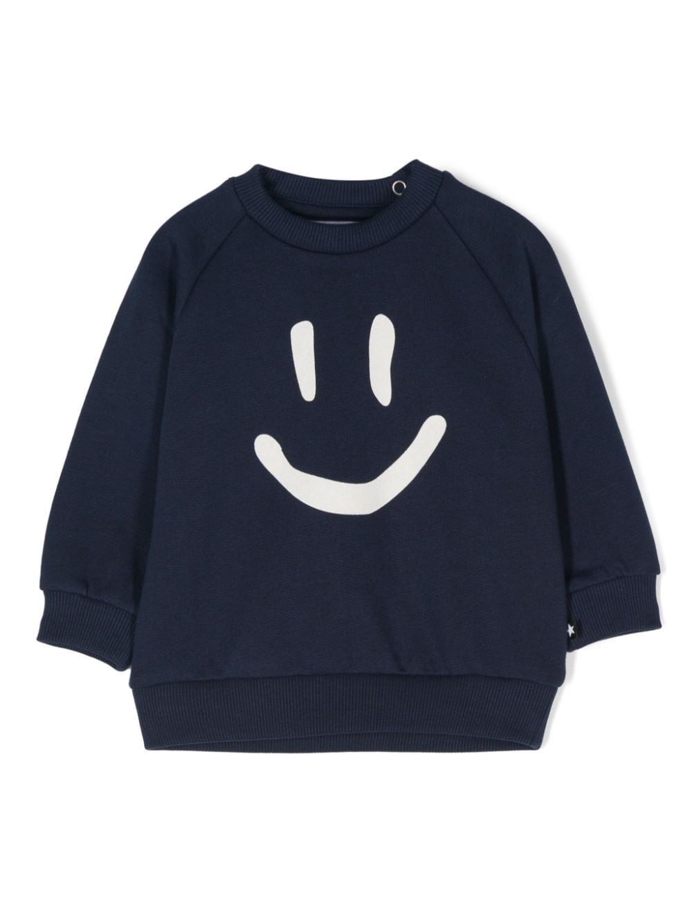 Felpa per neonato Molo Disc blu con stampa smiley - Rubino Kids