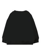 Felpa per neonato Moschino Kids nero con stampa logo - Rubino Kids