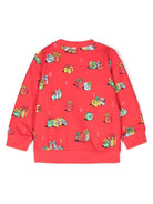 Felpa per neonato Moschino Kids rosso con stampa Teddy Bear - Rubino Kids