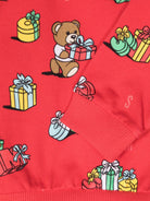 Felpa per neonato Moschino Kids rosso con stampa Teddy Bear - Rubino Kids