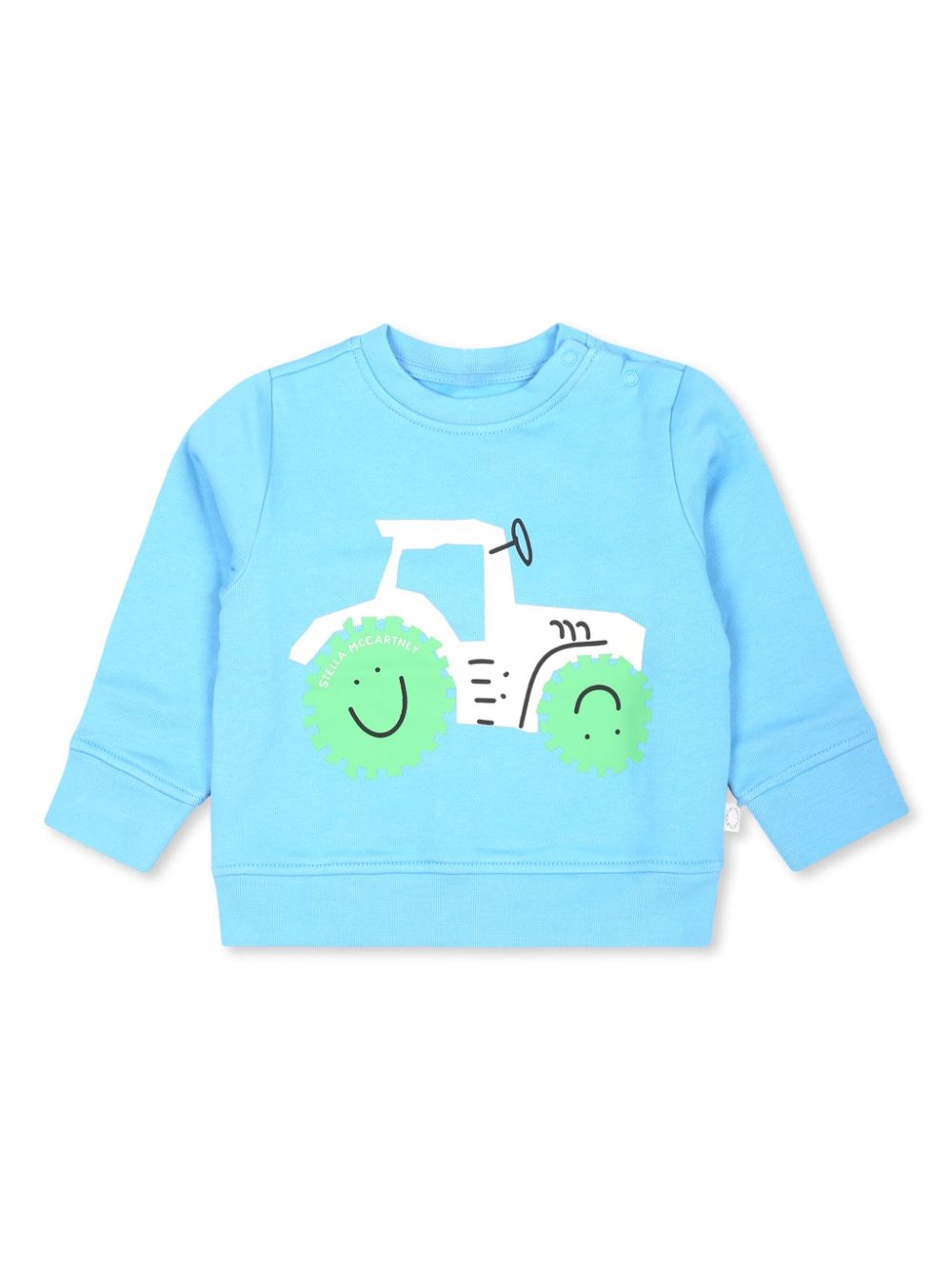 Felpa per neonato Stella McCartney Kids azzurro con stampa grafica - Rubino Kids