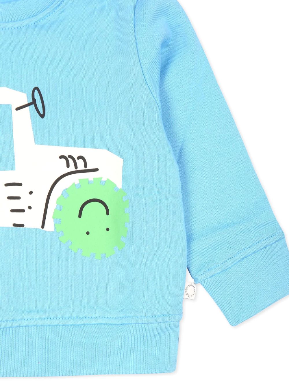 Felpa per neonato Stella McCartney Kids azzurro con stampa grafica - Rubino Kids