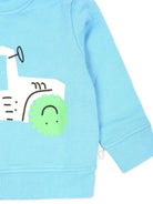 Felpa per neonato Stella McCartney Kids azzurro con stampa grafica - Rubino Kids