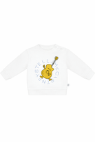 Felpa per neonato Stella McCartney Kids bianco con stampa grafica sul davanti - Rubino Kids