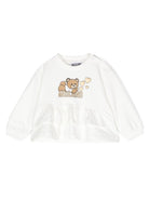 Felpa svasata con stampa Teddy Bear - Rubino Kids