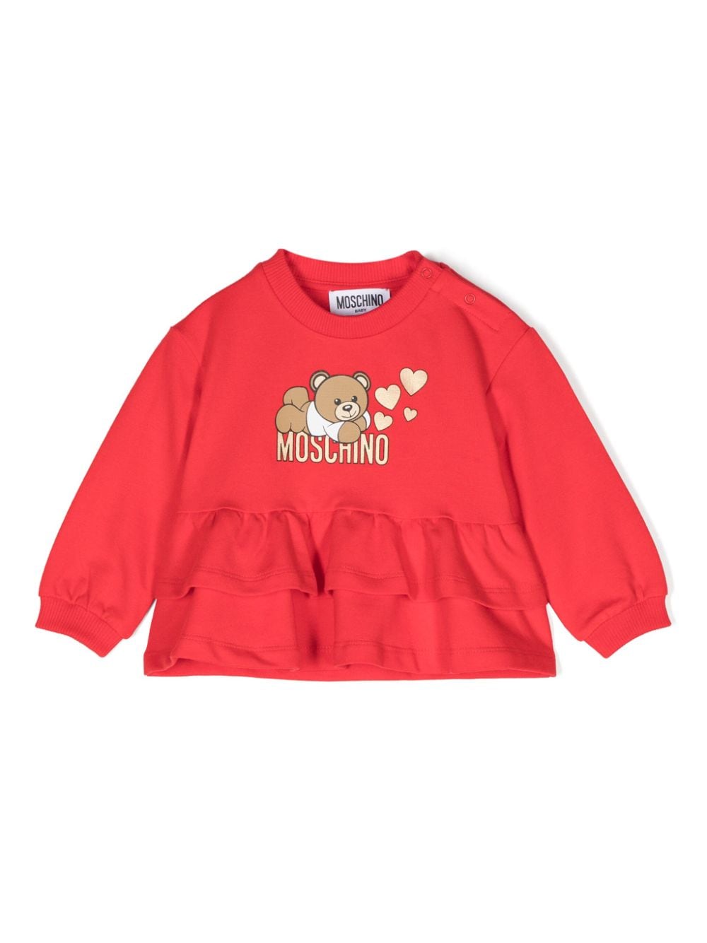 Felpa svasata con stampa Teddy Bear - Rubino Kids