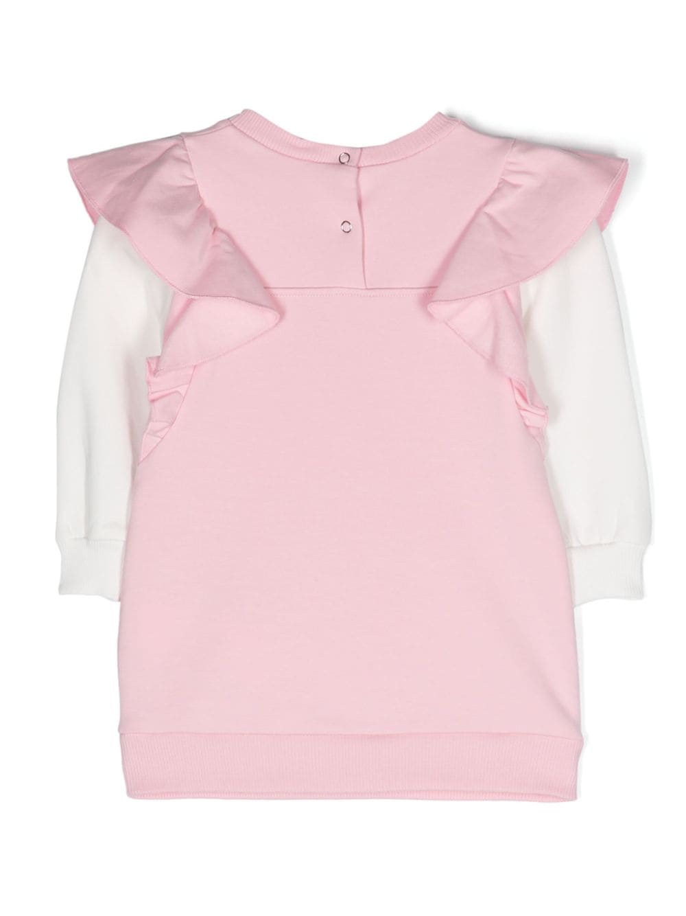 Felpa Teddy Bear con ruches per neonata Monnalisa rosa con girocollo - Rubino Kids