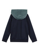 Felpe da bambino Boss Kids blu scuro con cappuccio e zip - Rubino Kids