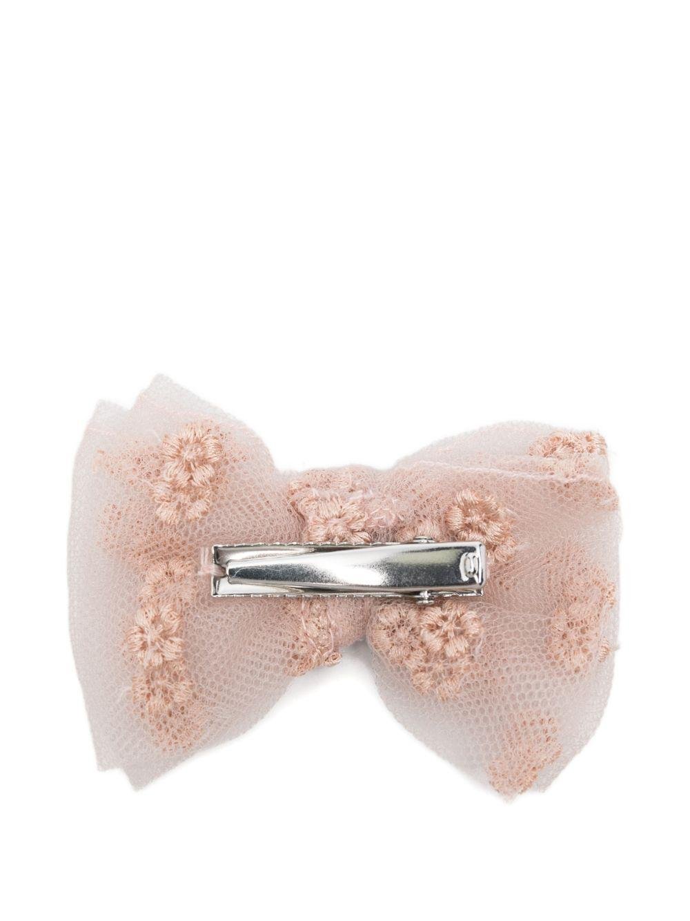 Fermaglio per capelli per bambina Bonpoint rosa con decorazioni floreali - Rubino Kids