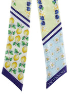 Foulard per bambina Monnalisa verde con stampa grafica limoni - Rubino Kids