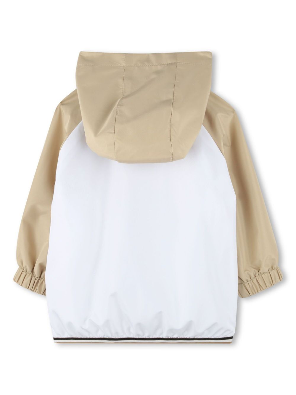 Giacca a vento per neonato Boss Kidswear beige con stampa con logo sul petto - Rubino Kids