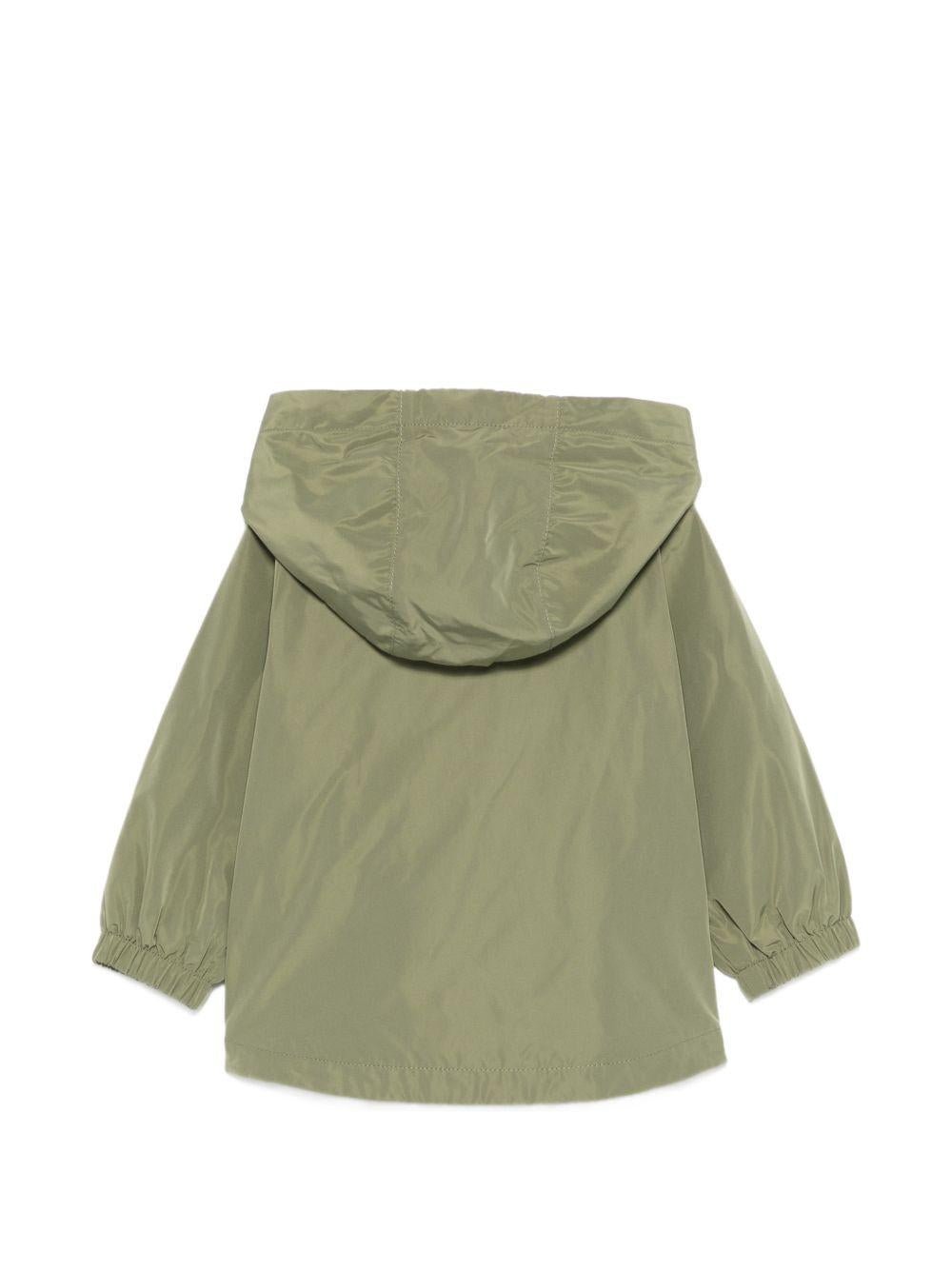 Giacca antipioggia per neonati Moschino Kids verde con stampa Teddy Bear - Rubino Kids