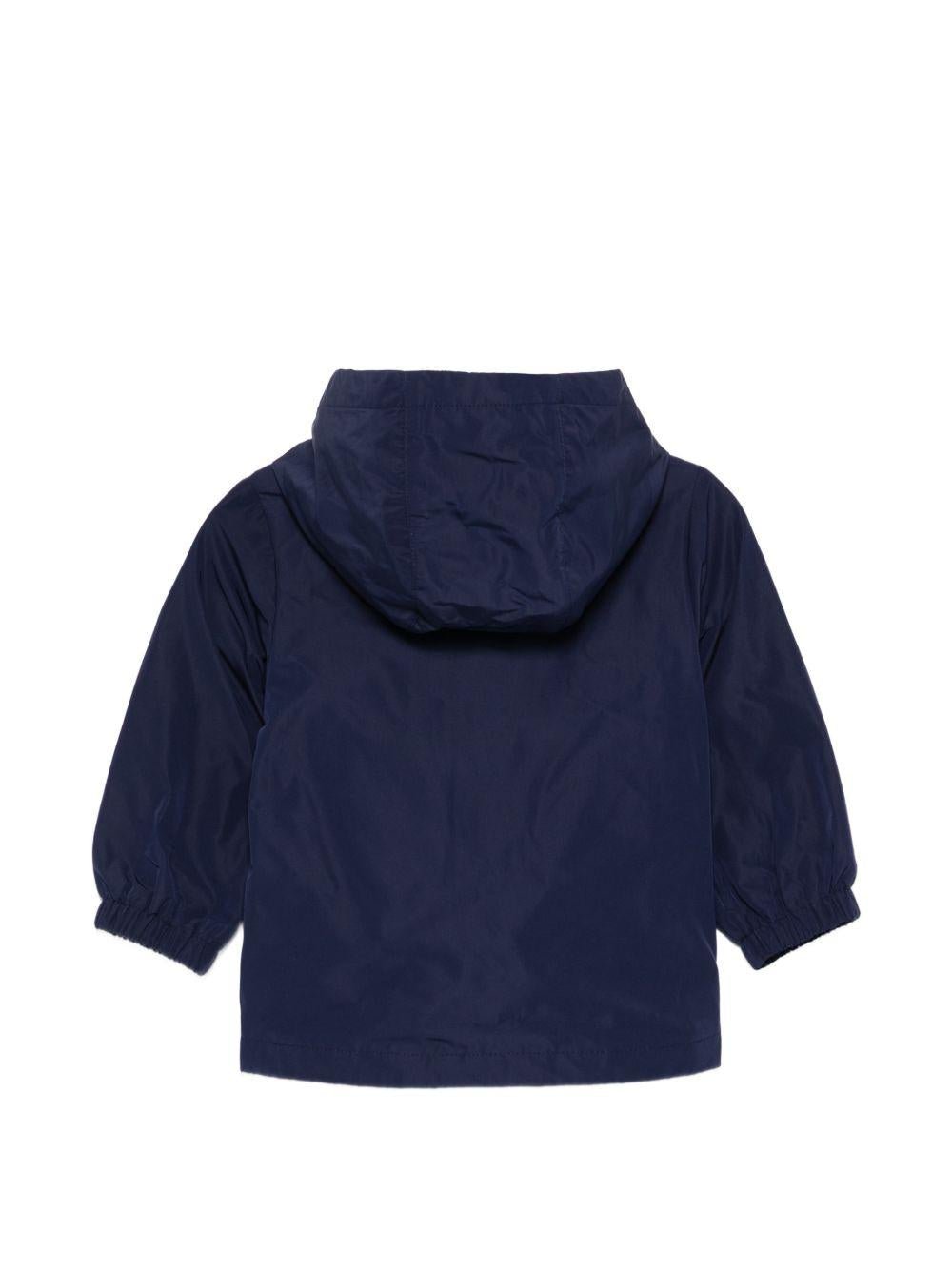 Giacca antipioggia per neonato Moschino Kids blu con stampa Teddy Bear - Rubino Kids