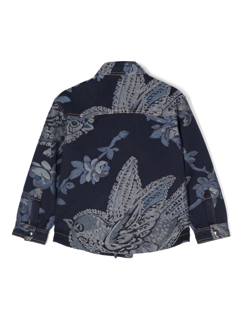 Giacca - camicia in jacquard floreale - Rubino Kids