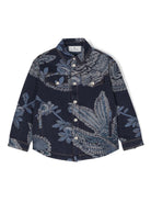 Giacca - camicia in jacquard floreale - Rubino Kids