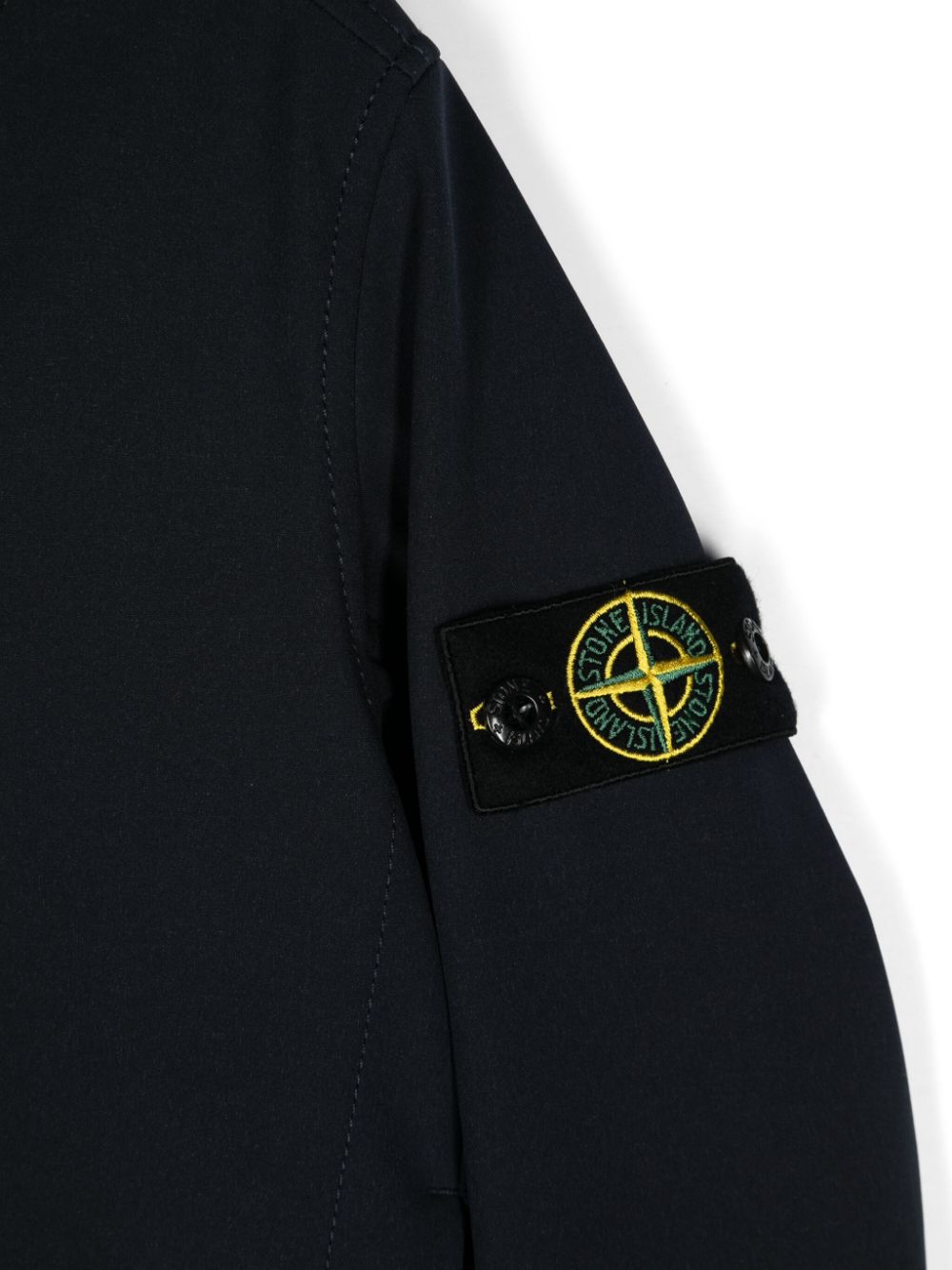 Giacca con motivo Compass per bambino Stone Island Junior blu con cappuccio - Rubino Kids