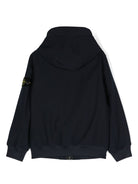 Giacca con motivo Compass per bambino Stone Island Junior blu con cappuccio - Rubino Kids