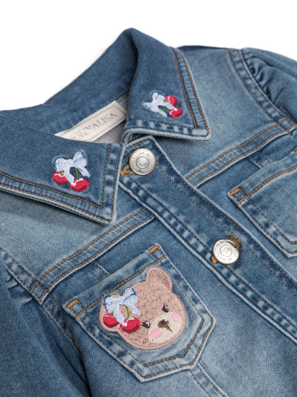 Giacca denim con applicazione Teddy Bear - Rubino Kids