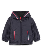 Giacca Granduc per neonati Moncler Enfant blu con cappuccio - Rubino Kids