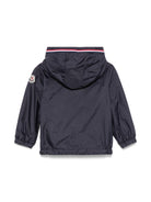 Giacca Granduc per neonati Moncler Enfant blu con cappuccio - Rubino Kids