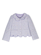 Giacca in tweed con collo a smerlo - Rubino Kids