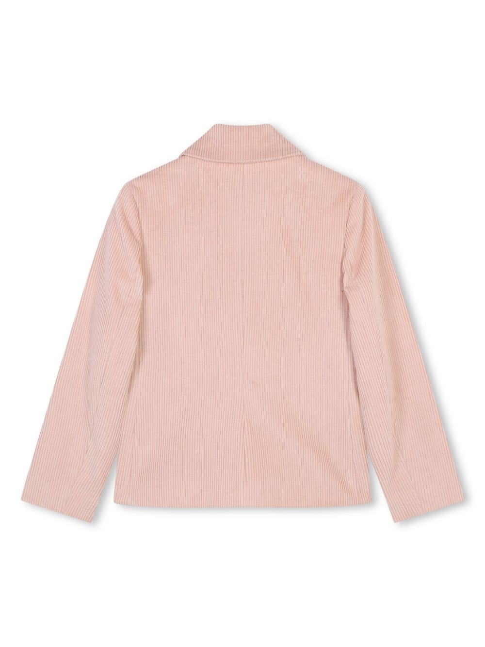 Giacca per bambina Chloé Kids rosa con dettagli a coste - Rubino Kids