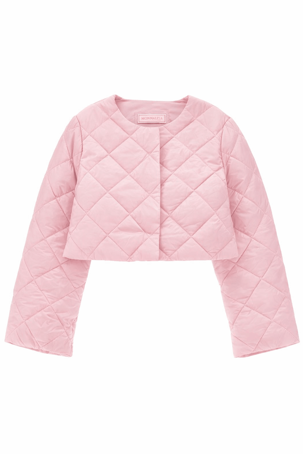 Giacca per bambina Monnalisa rosa con design trapuntato - Rubino Kids