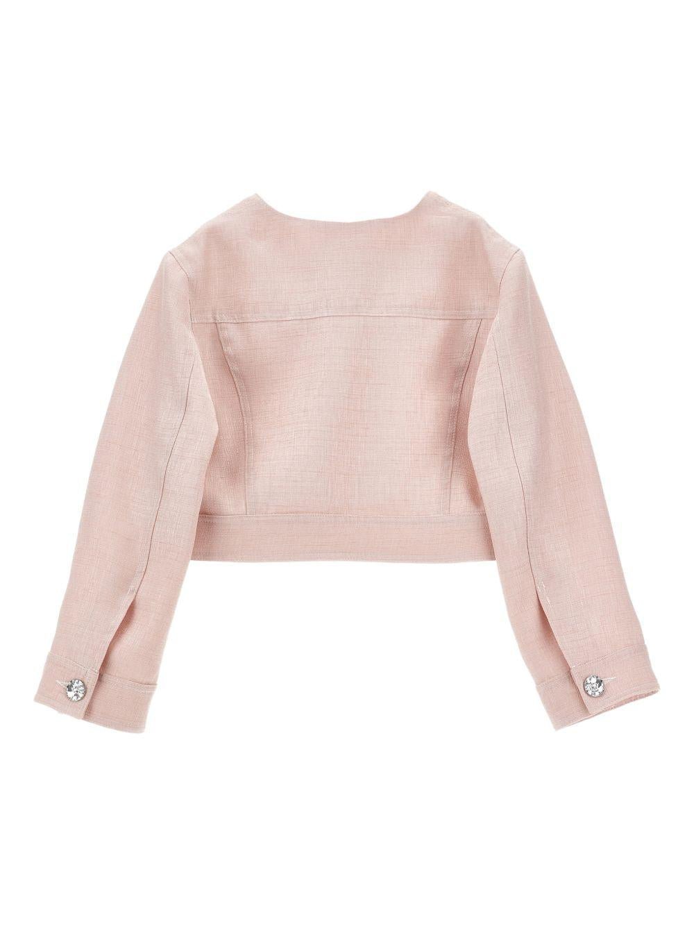 Giacca per bambina Monnalisa rosa con taschino - Rubino Kids