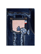 Giacca per bambina Monnalisa x Hello Kitty in denim con applicazione - Rubino Kids