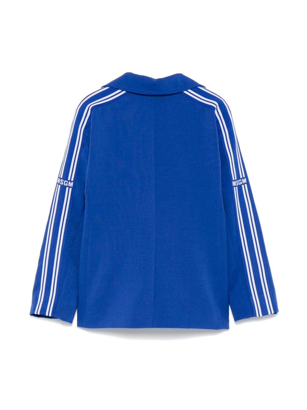 Giacca per bambina MSGM Kids blu con logo ricamato - Rubino Kids