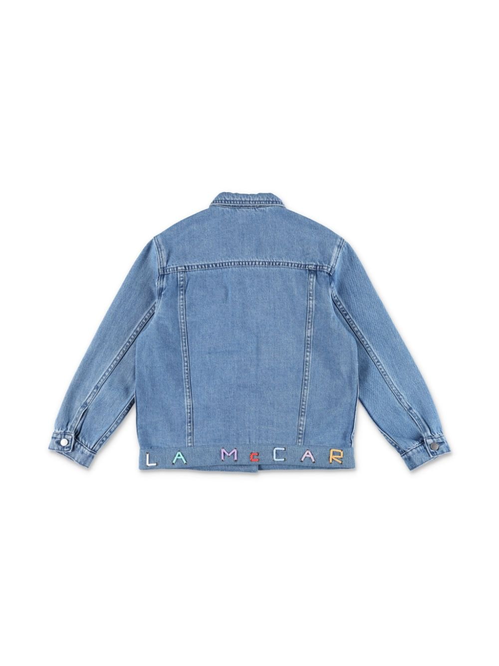 Giacca per bambina Stella McCartney Kids denim con chiusura frontale con bottoni - Rubino Kids